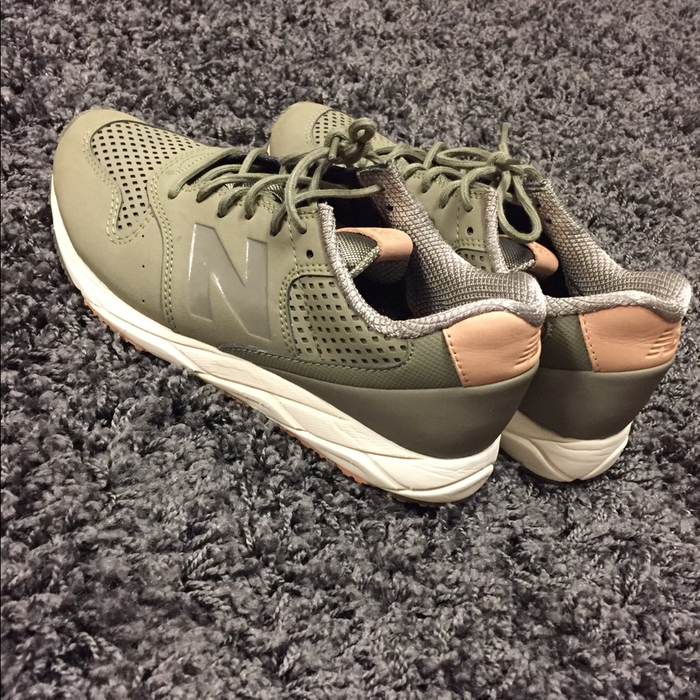 Army green New Balances