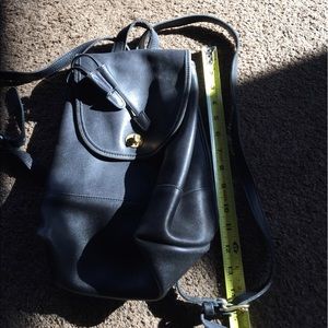 Vintage. Black  leather coach backpack handbag