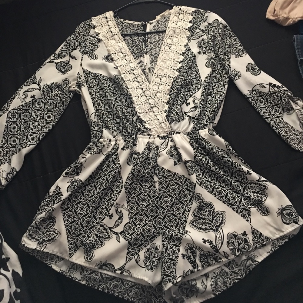 Blac and white Romper