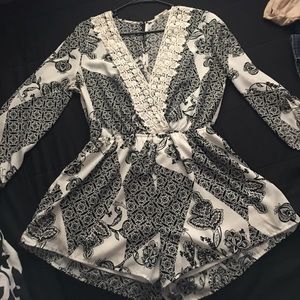 Blac and white Romper