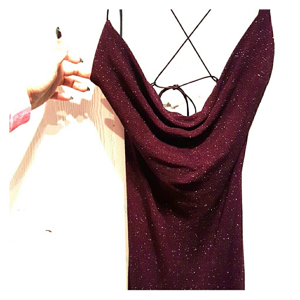 Sparkly Backless Purple Gala/Prom Dress