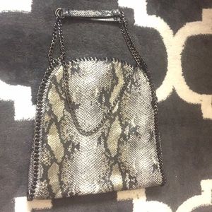 Stella McCartney-esque snakeskin print bag.