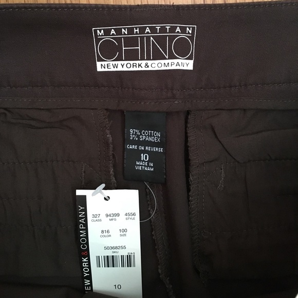 Manhattan Chino Capris in Chocolate Brown size 10 - Picture 4 of 8