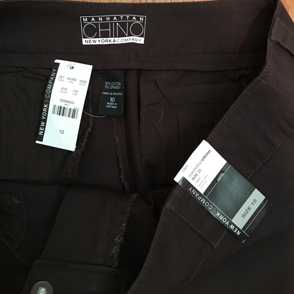 Manhattan Chino Capris in Chocolate Brown size 10 - Picture 6 of 8