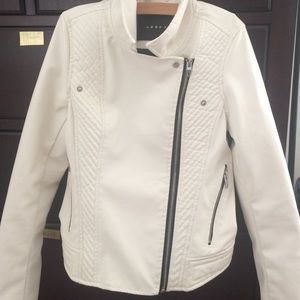 Blanknyc large white vegan leather jacket