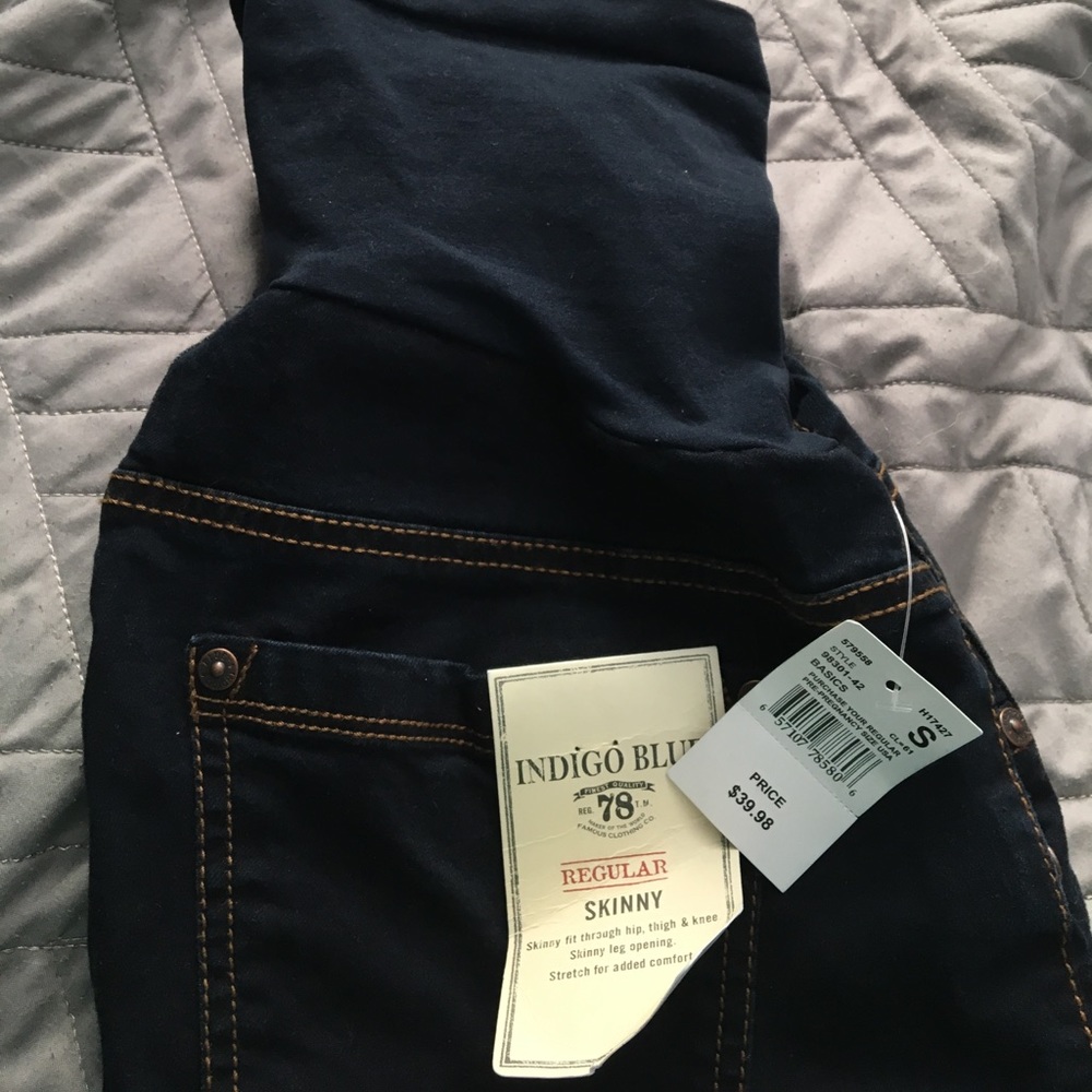 Indigo blue maternity skinny jeans small