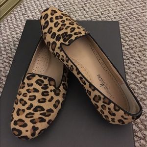 Neiman Marcus Sammy Leopard-print calf hair flat