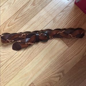 Hollister Genuine Leather Braided Belt