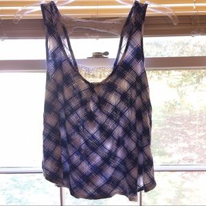 BLUE PLAID TANK TOP