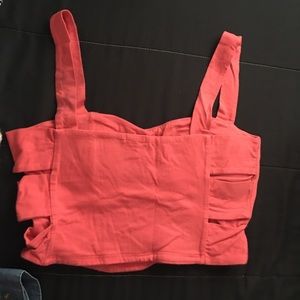 Coral crop top