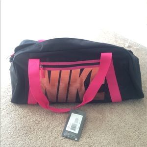 Pink/Black Nike gym bag