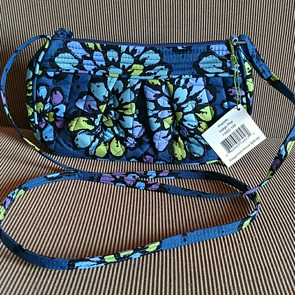 Vera Bradley Frannie bag in retired Indigo Pop