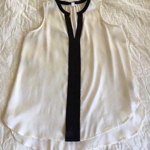 Calvin Klein cream and black Blouse
