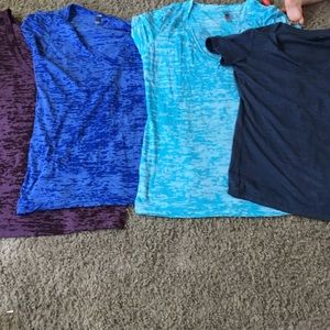 Set of 4 burn out tee shirts