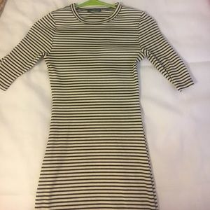 Stripped sweater dress
