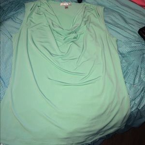 Mint Drape Neck Dressy Tank