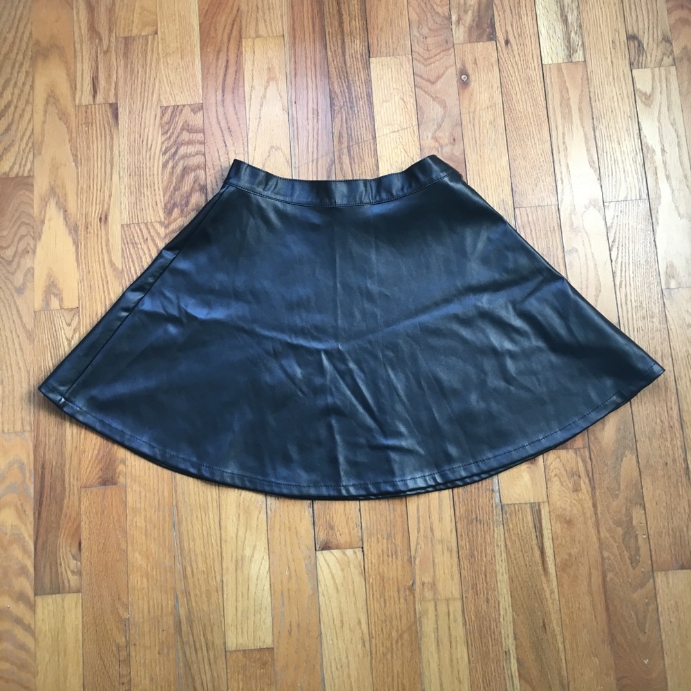 American Apparel Vegan Leather Skater Skirt