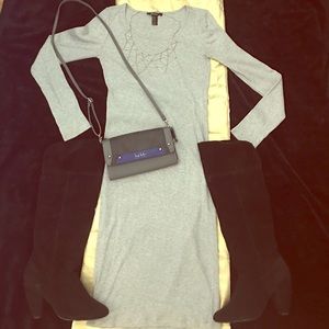 🔥FINAL PRICE🔥Gray Rib Knit Dress M