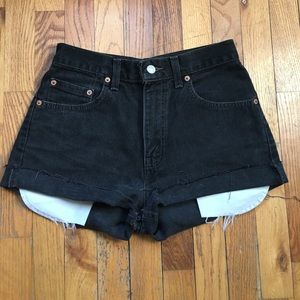 Black Levi's Hi-Rise Shorts