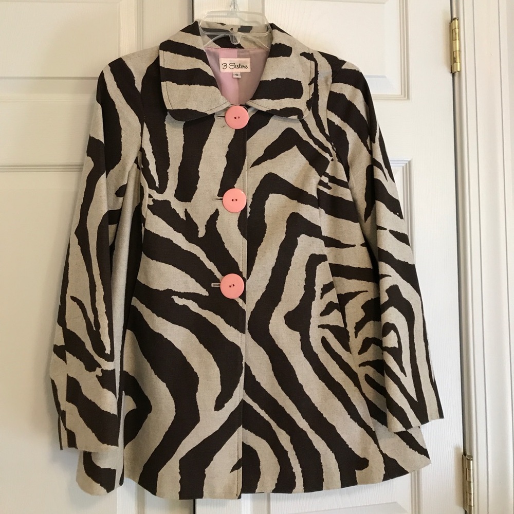 Animal print swing coat