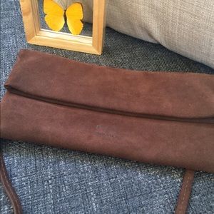 Amazing suede Dooney & Bourke vintage clutch