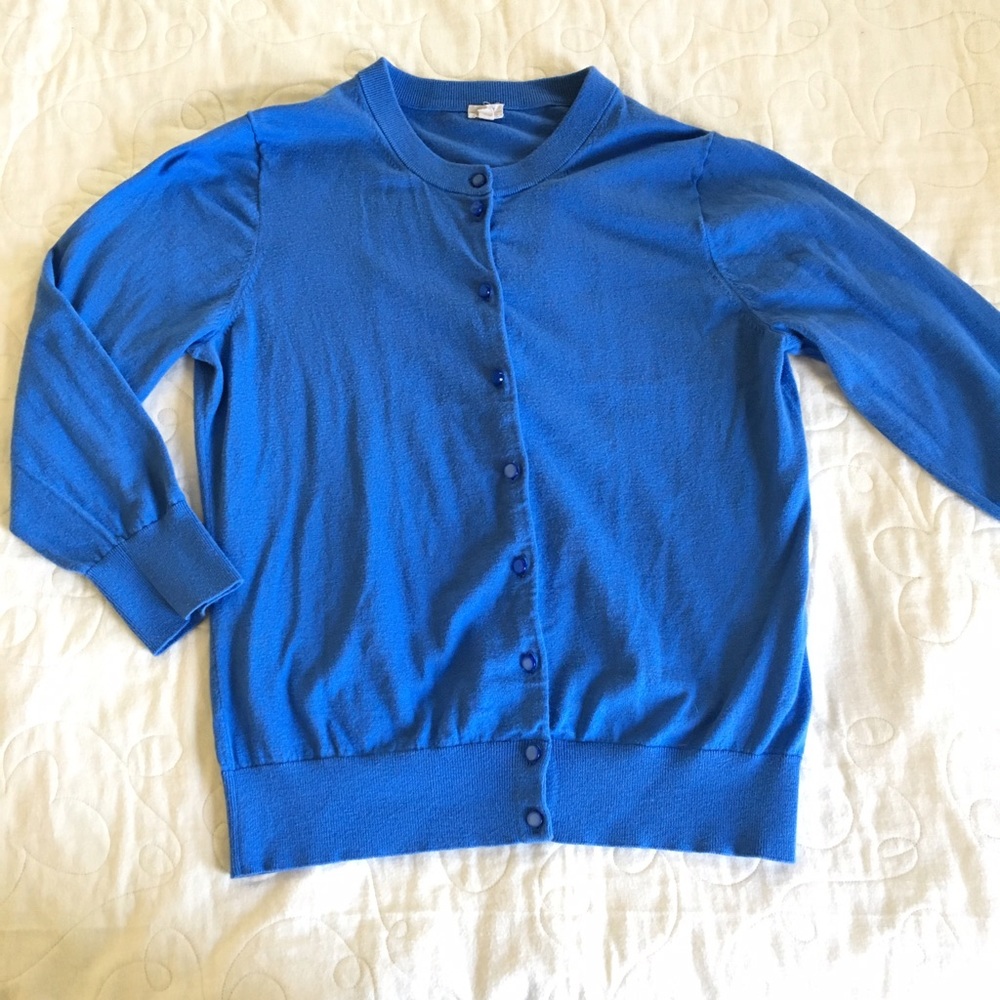 J Crew light blue cardigan