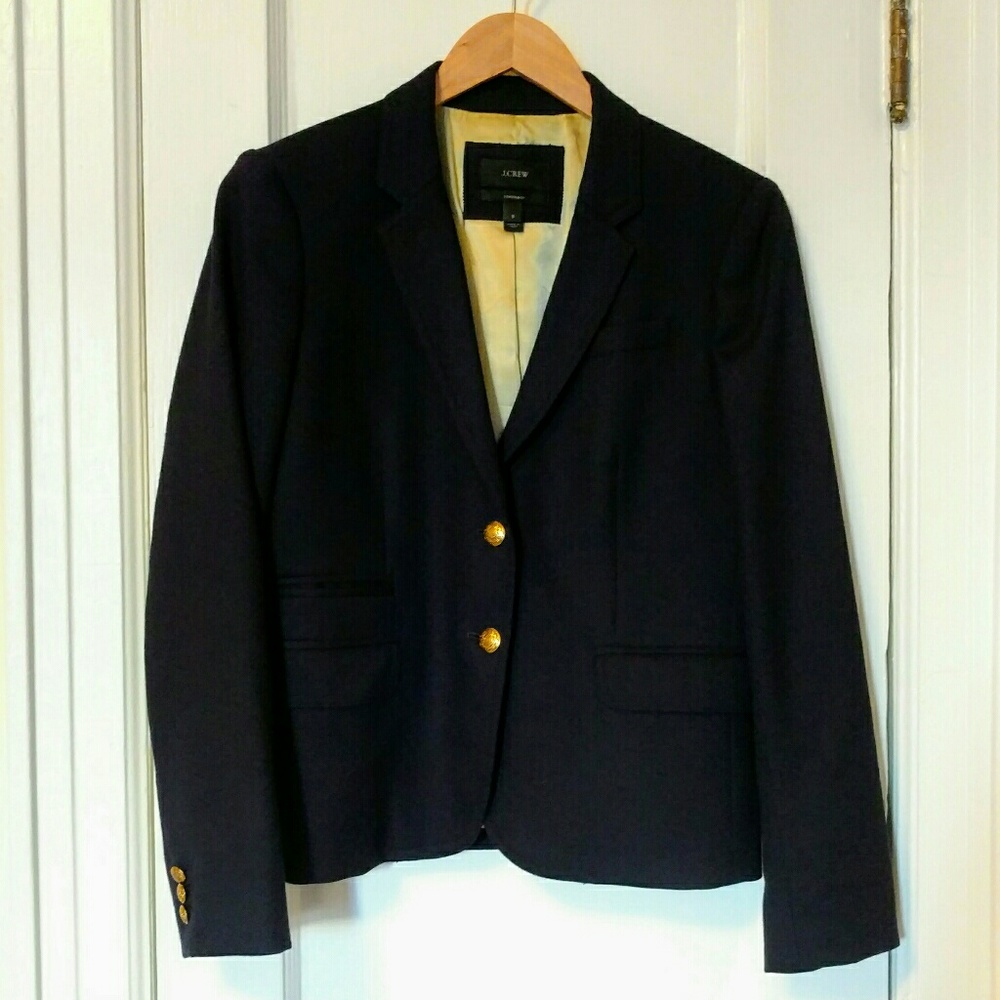 J. Crew Navy Schoolboy Blazer