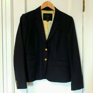 J. Crew Navy Schoolboy Blazer