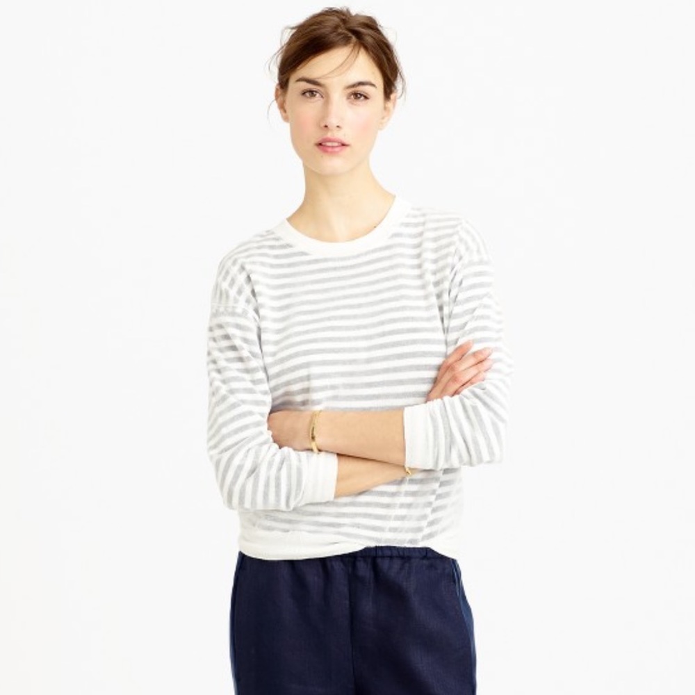 J Crew Shadow Striped Sweater