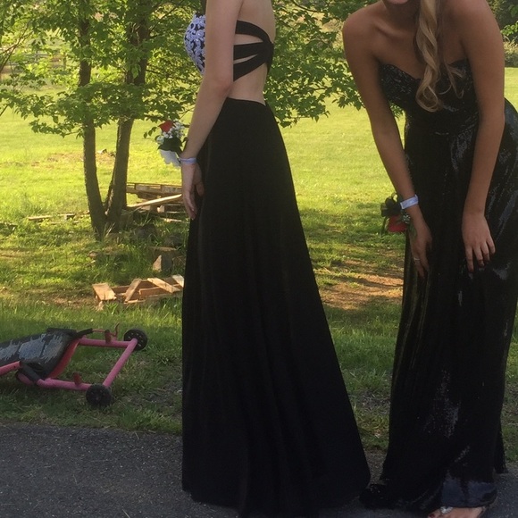 Deja Vu Strapless Prom Dress - Picture 4 of 4