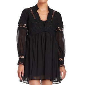Free People In Dreamland Crochet Detail Minidress