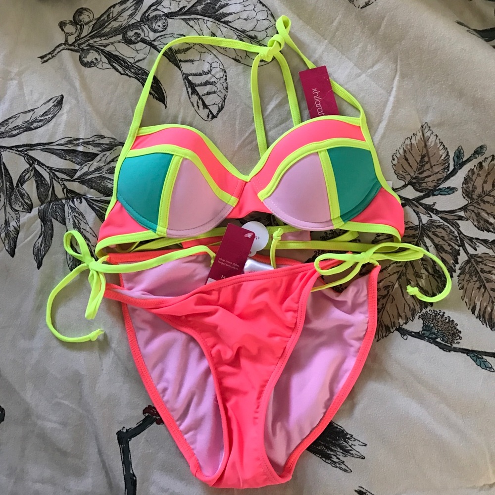NWT Push up top bikini set