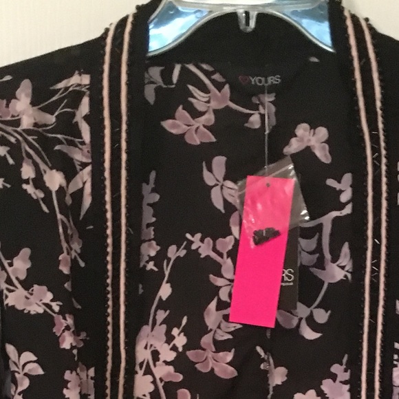 ⬇️ 🆕 Size 22 Yours Clothing Kimono Style Jacket - Picture 8 of 8