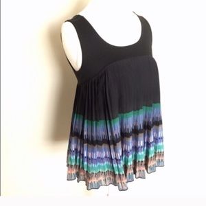 Anthropologie Deletta Watercolor Pleated Top Anthropologie Deletta Watercolor Pleated Top