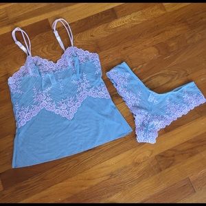 Gray and Pink Camisole Set