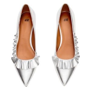 Metallic Silver Flats