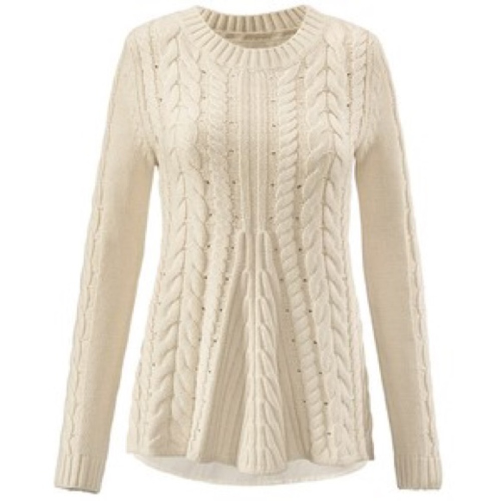 Cabi cable knit sweater