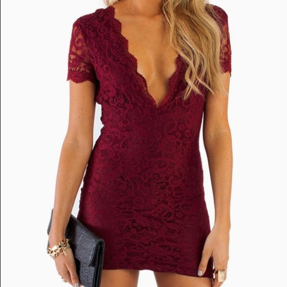 Tobi Lace V Dress