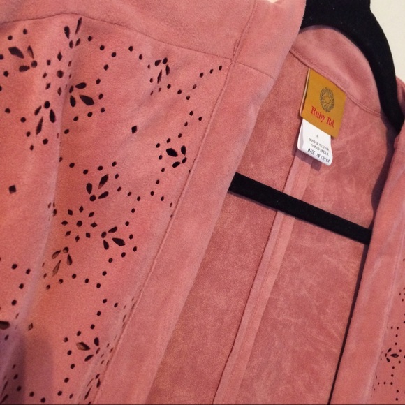 Ruby Rd Faux Suede Kimono - Picture 4 of 7