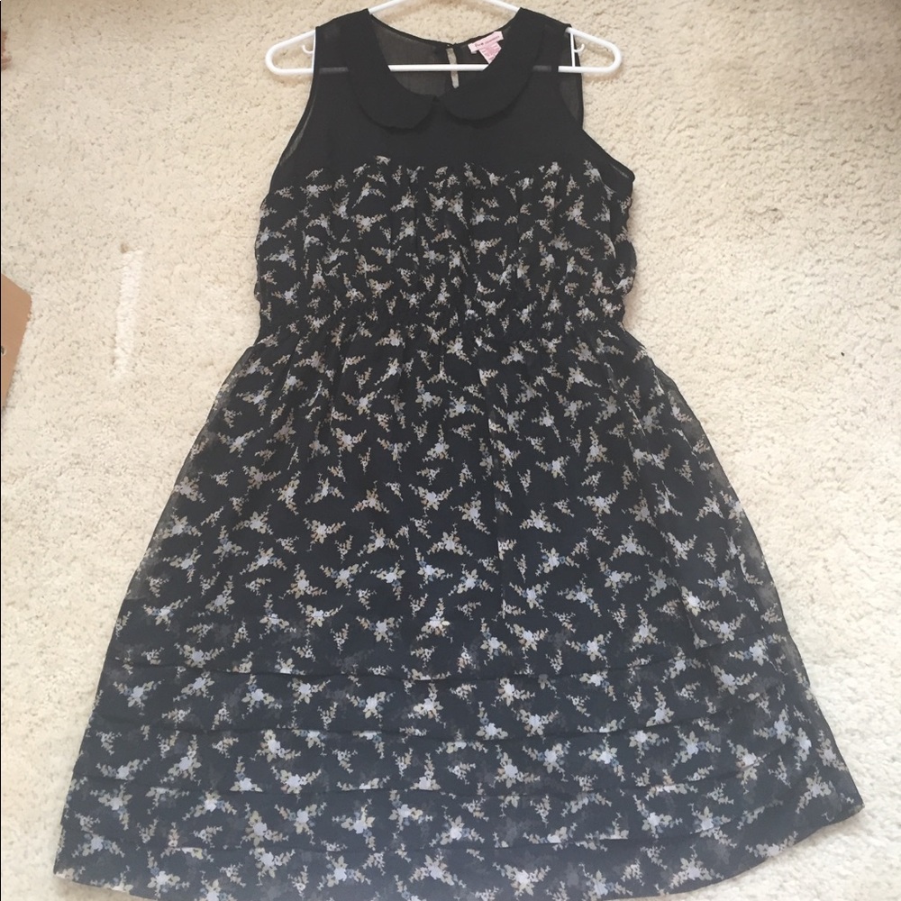 Black floral dress
