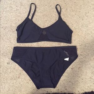Navy Blue Mesh Bikini