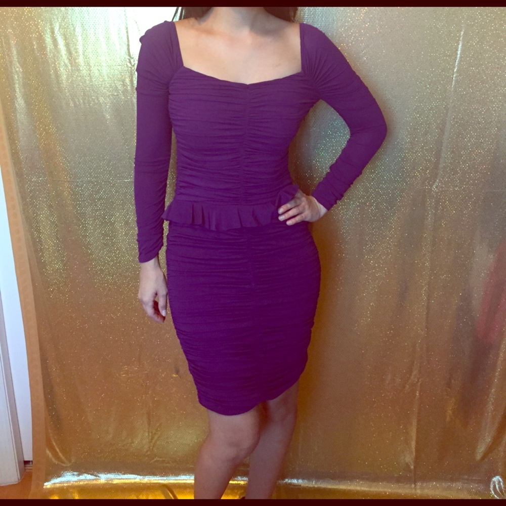 Betsey Johnson Rushed Fitted Dress