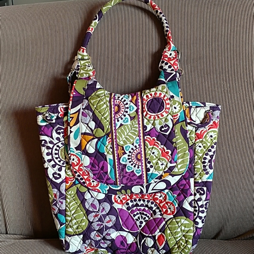 Vera Bradley Backpack Tote in Plum Crazy