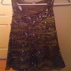 Sequence camo green lucky brand tank