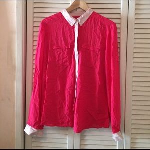 🌸Spring Cleaning🌸  Pink Tuxedo Blouse