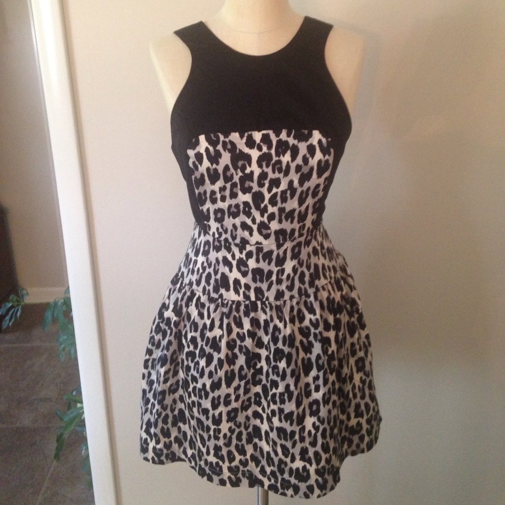 French Connection Leopard Cutout Dress