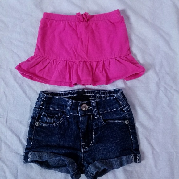 The Children's Place Other - Bundle - Hot Pink Skort & Jordache Denim Shorts