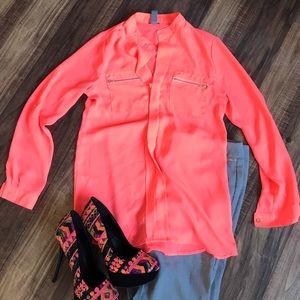 Long sleeve hot pink shirt!!