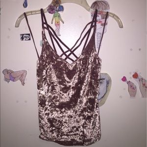 American Eagle Strappy Shimmer Tank