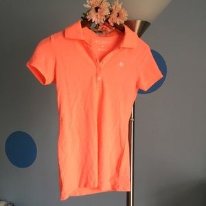 Aeropostale Women's Coral Logo Piqué Polo